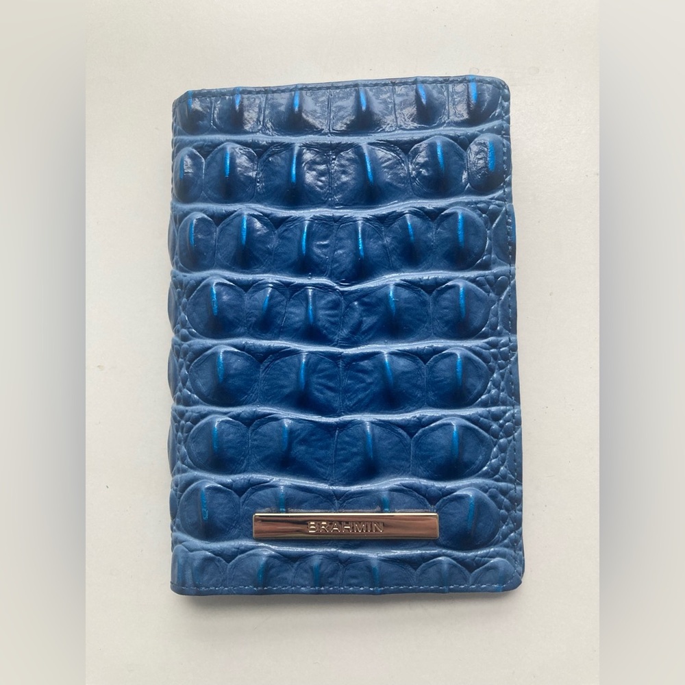Brahmin Passport Wallet in Bluebonnet